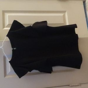 Black flutter sleeve blouse